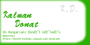 kalman donat business card